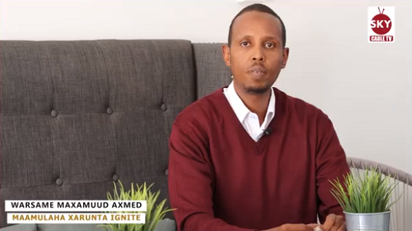 Maamulaha xarunta Ignite Career Hub, ee jaamacada Hargeysa, Warsame Maxamuud Axmed