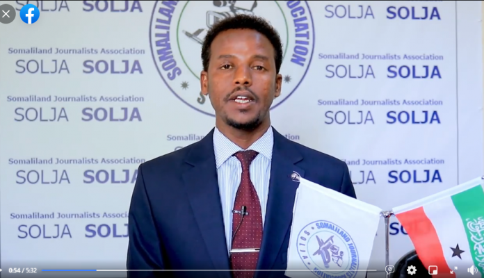 Sakariye Axmed Muxumed guddoomiyaha ururka suxufiyiinta Somaliland ee Solja