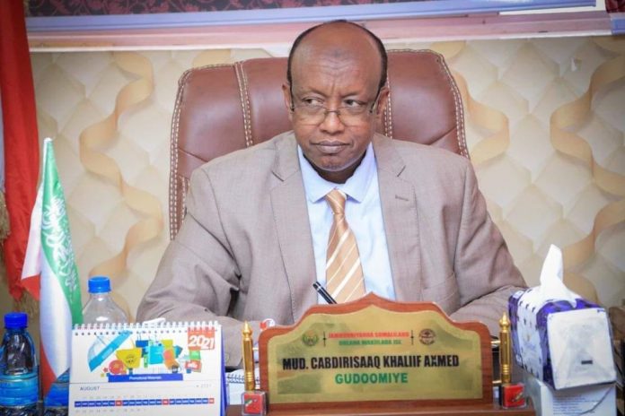 Guddoomiyaha golaha wakiillada Somaliland Cabdirisaaq Khaliif Axmed