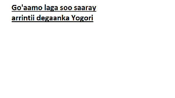 Go'aamada Yogori