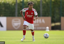Waa kuma wiilka Soomaaliga ah ee ka soo dhex muuqday kooxda Arsenal cayaartii ay maalmo ka hor la yeesheen Lille