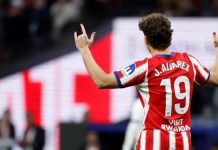 JuliánÁlvarez oo Raalli-gelin Siiyay Taageerayaasha Atlético Madrid